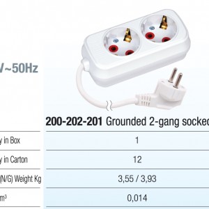 Grounded 2-Gang Socked 2m