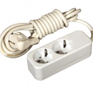 Two Gang Group Socket with 2m Cord