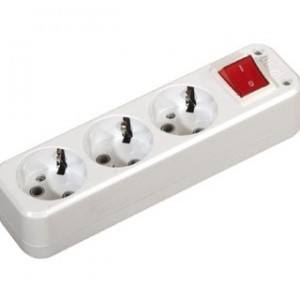 Three Gang Group Socket with Switch