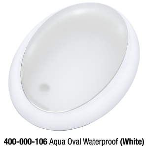 Aqua Oval Nemli Yer Aydınlatma - Beyaz