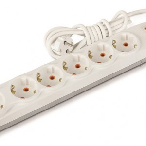 6 Way Multiple Sockets with Cable + Earting + Switch